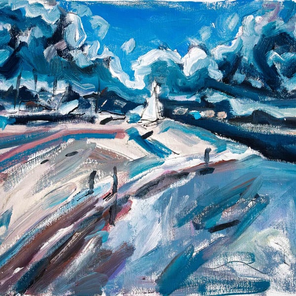 Whitstable Beach May Painting