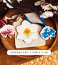 Wooden Flowers any 3 flower wedding favours gift tags birthdays decorations 