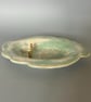 Ceramic Incense Holder: Cloud Altar Tray with Gold Moon - Image 1