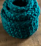 Nest of 3 different sized dark green chunky baskets house warming gift - Image 1