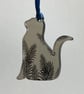 Bronze mirrored acrylic cat decoration