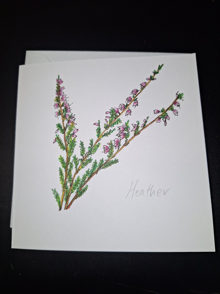 Image of Original Hand Painted Greetings Card- Heather