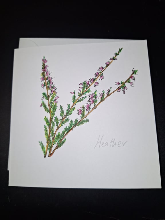 Original Hand Painted Greetings Card- Heather