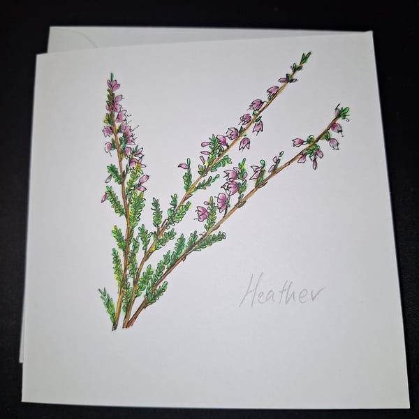 Original Hand Painted Greetings Card- Heather