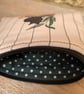Black Cat Print Fabric Quilted Midi Purse - Image 5