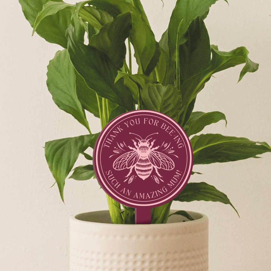 Bee-ing Amazing - Honey Bee Plant Tag: Cute Personalised Mother's Day Gift Mum