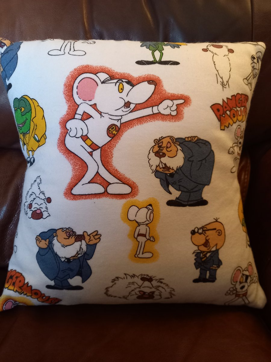 "Dangermouse" vintage fabric cushion 