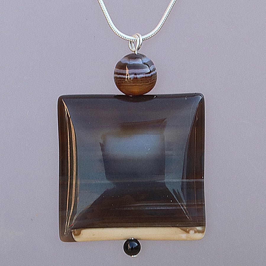 Square Lined Pendant.