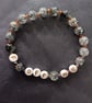 Elasticated M.E. awareness beaded bracelet with empowerment message