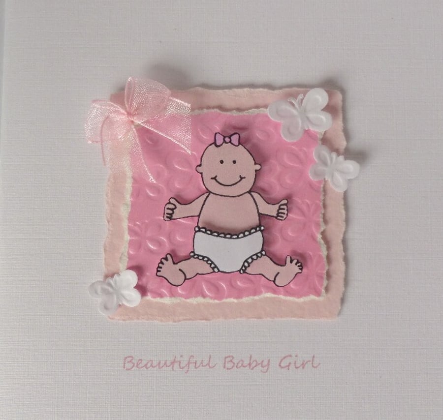 Beautiful Baby Girl A5 Card