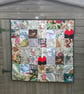 Quilted Baby Floor Mat, Patchwork Design, lap blanket