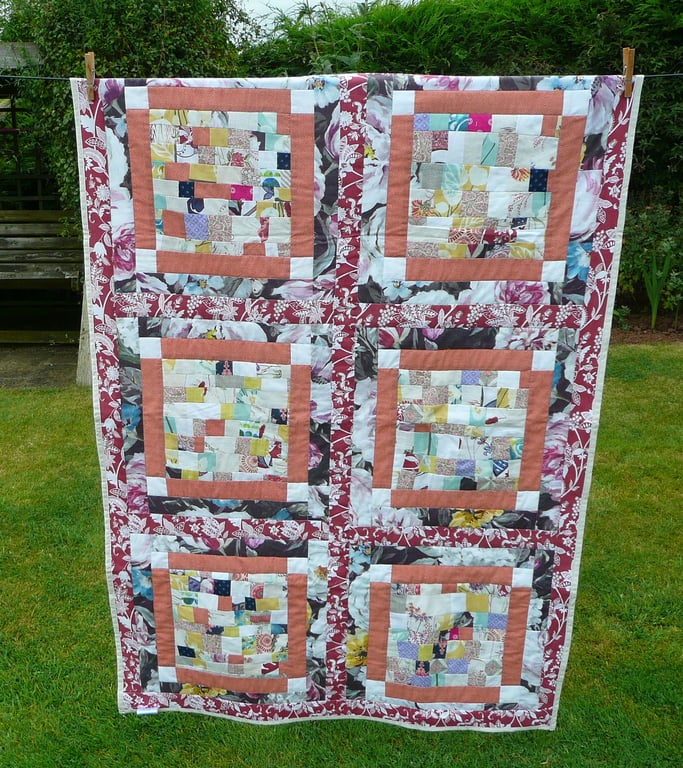 Patchwork quilt homewares knee blanket lap quilt cot quilt bed runner