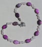 Pink Rhodonite & Rose Quartz Heart Gemstone Statement Necklace "Rose Heart" - Image 3