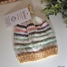 Designer Newborn Knotted Pixie Hat Pure Merino Wool 