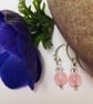 Sterling Silver Rose Quartz and Swarovski Crystal Earrings - Image 1