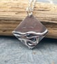 Silver beach, coast, shoreline pendant  - Image 1