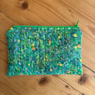 Klimt Pears Design Quilted Fabric Organiser Pouch 