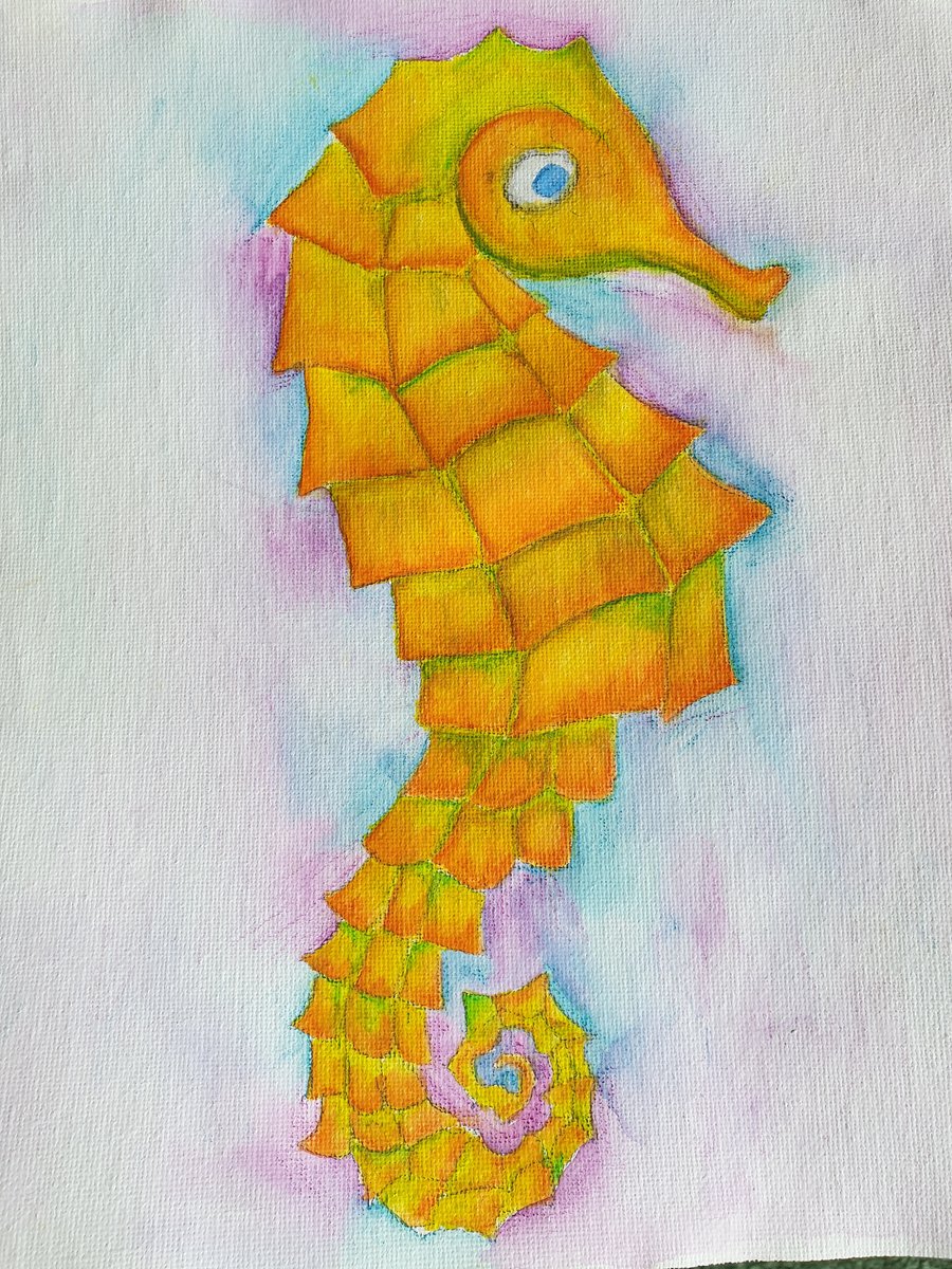 Seahorse original watercolour