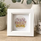 Home Sweet Home Cross Stitch Frame House Warming Gift
