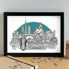 Toronto Skyline Travel Art Print