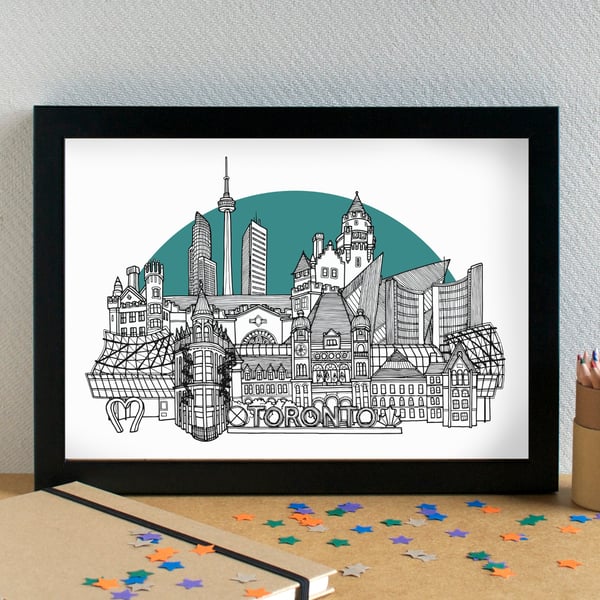 Toronto Skyline Travel Art Print