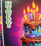 Neon Effect Birthday Card - Birthday Cake - Image 9