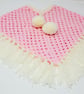 Crocheted Child's Pink Poncho