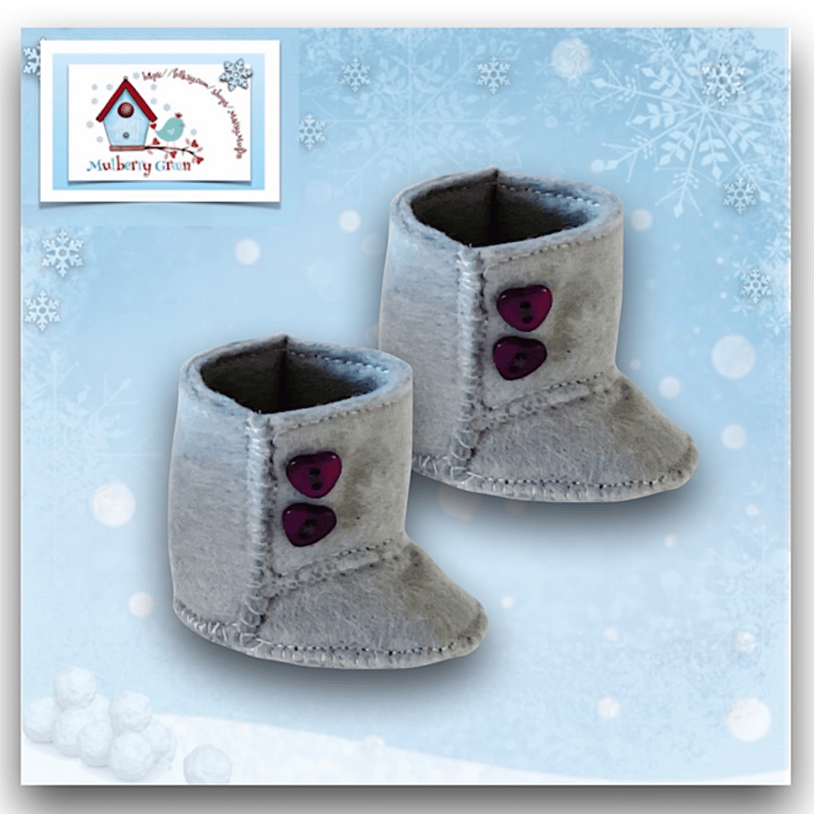 Reserved for Diane - Light Grey Boots