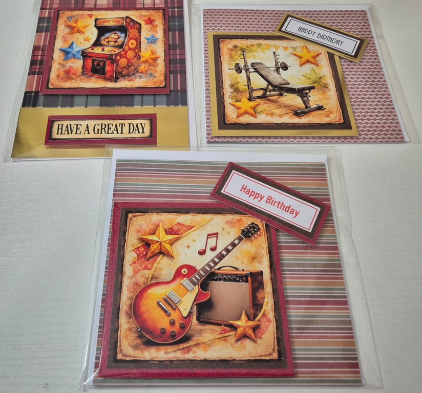 Handmade Greeting Card Bundle - Set of 3 
