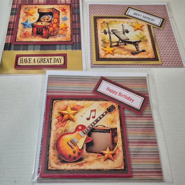 Handmade Greeting Card Bundle - Set of 3 