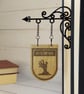 Dystopian Genre Divider Bookshelf Decor  Solid Walnut Library Sign