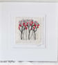 HAND EMBROIDERED WINTER CARD BERRIES CHRISTMAS