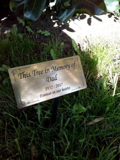 Personalised Dedication Memorial Marker Memorial Tree Marker Cremation Marker