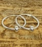 Silver Spinner Hoop Earrings - Image 1