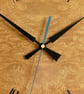 Designer made Wooden Wall Clock with a Burr Ash Dial and Inlaid Brown Oak Bezel - Image 3