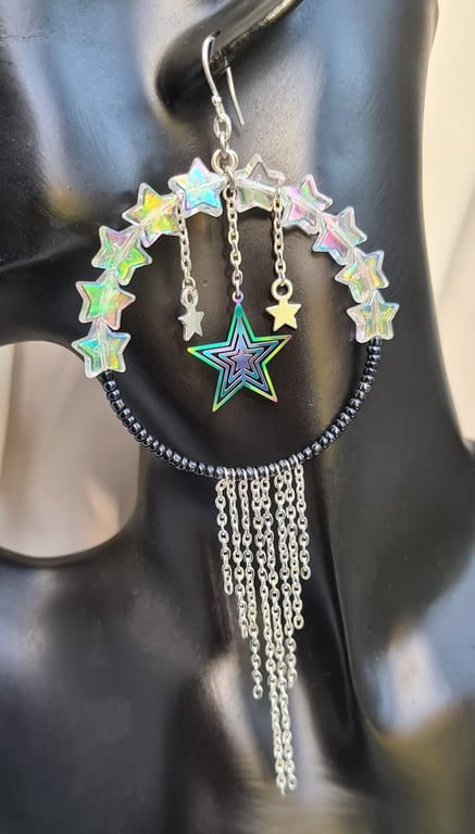 Gorgeous Asteria - Goddess of the Stars Dangly Earrings.