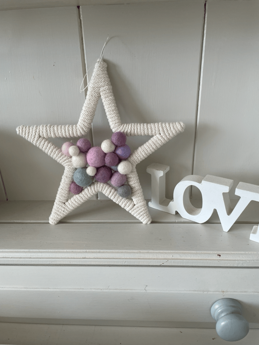 Nursery mobile hanging decoration , wall decoration , eco friendly, 100% wool