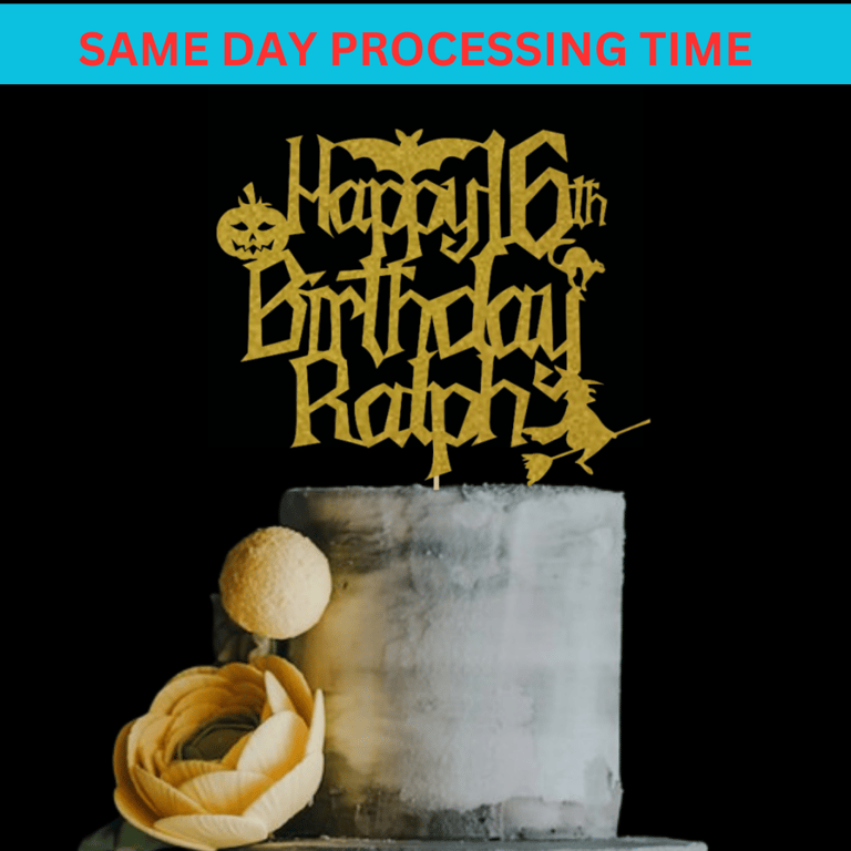 16th Birthday Cake Topper, Happy 16th Birthday Cake Topper, Custom Cake Topper