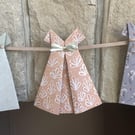 Origami floral dress garland, Birthday bunting, Mother's Day garland