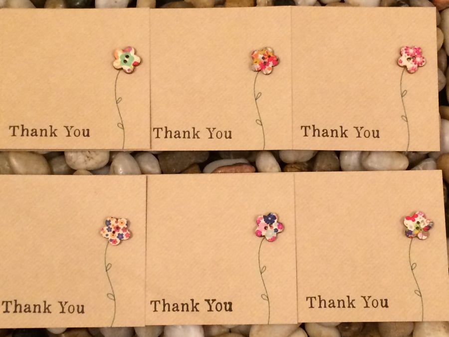Handmade Flower Thank You Cards Pack, Other Designs Available - see photos!