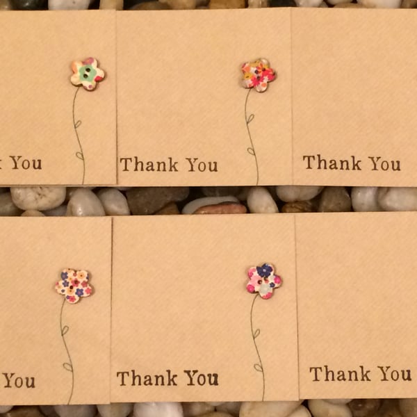 Handmade Flower Thank You Cards Pack, Other Designs Available - see photos!