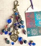 Handmade bag charm with semi-precious Lapis Lazuli - September's birthstone - Image 2