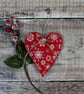 Set of 3 Christmas Lavender Filled Heart Decorations - Image 2