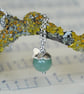 Aventurine and silver butterfly necklace, gemstone necklace, birthday gift idea - Image 3