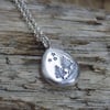 Sterling silver 'apline' nugget pendant 