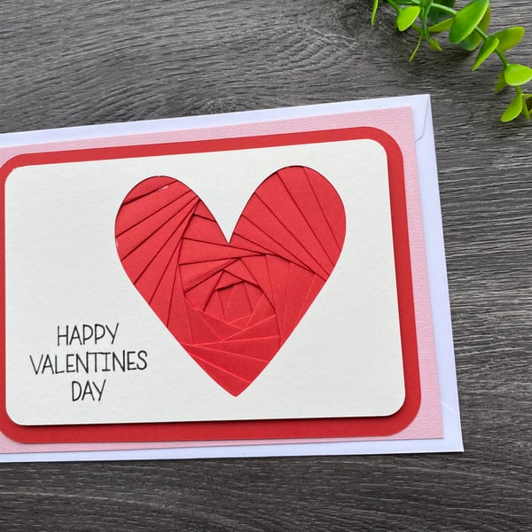 Handmade Valentines Day card - can be personalised 