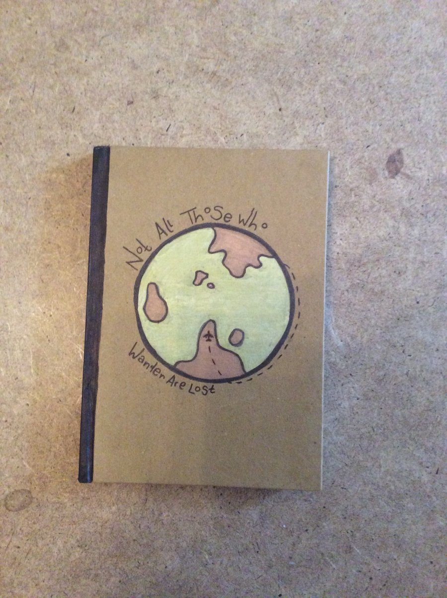 Hand decorated, A5 Hardback notebook
