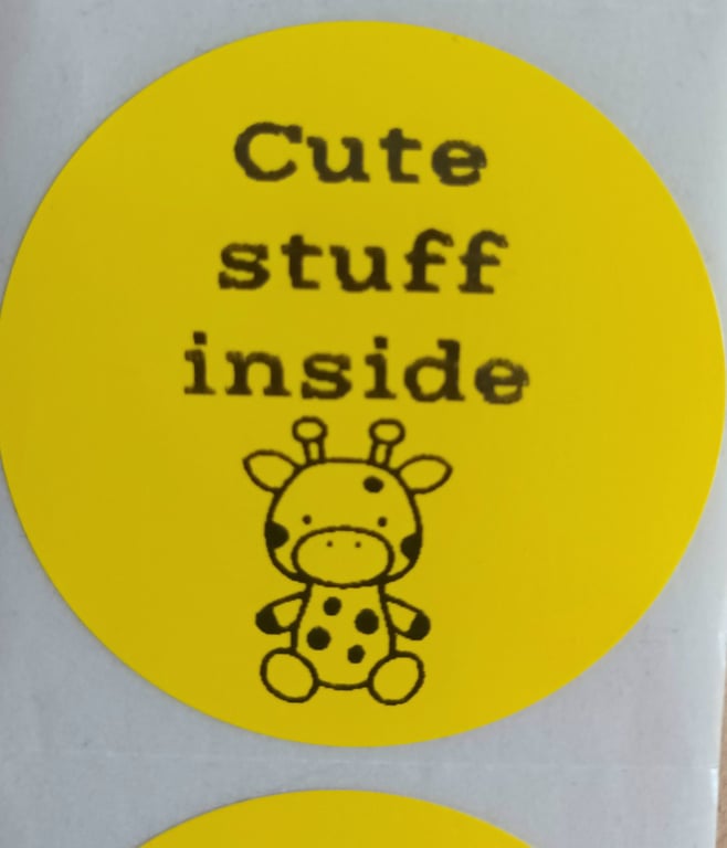 50 'Cute Stuff Inside' Thermal Stickers (CY)