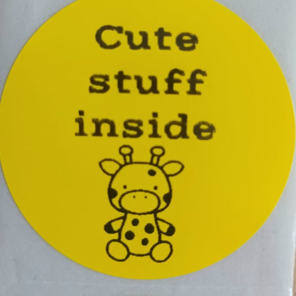 50 'Cute Stuff Inside' Thermal Stickers (CY)