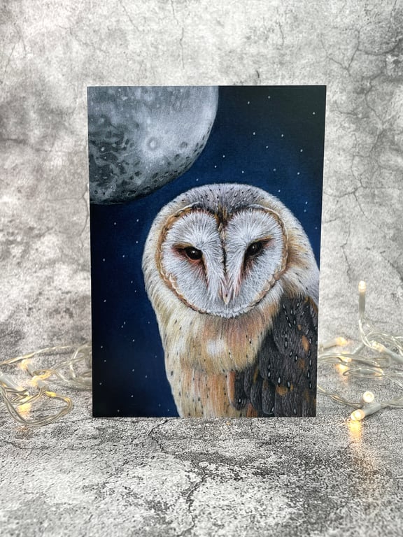 Queen of the Night Blank Greetings Card Printed from Original Art